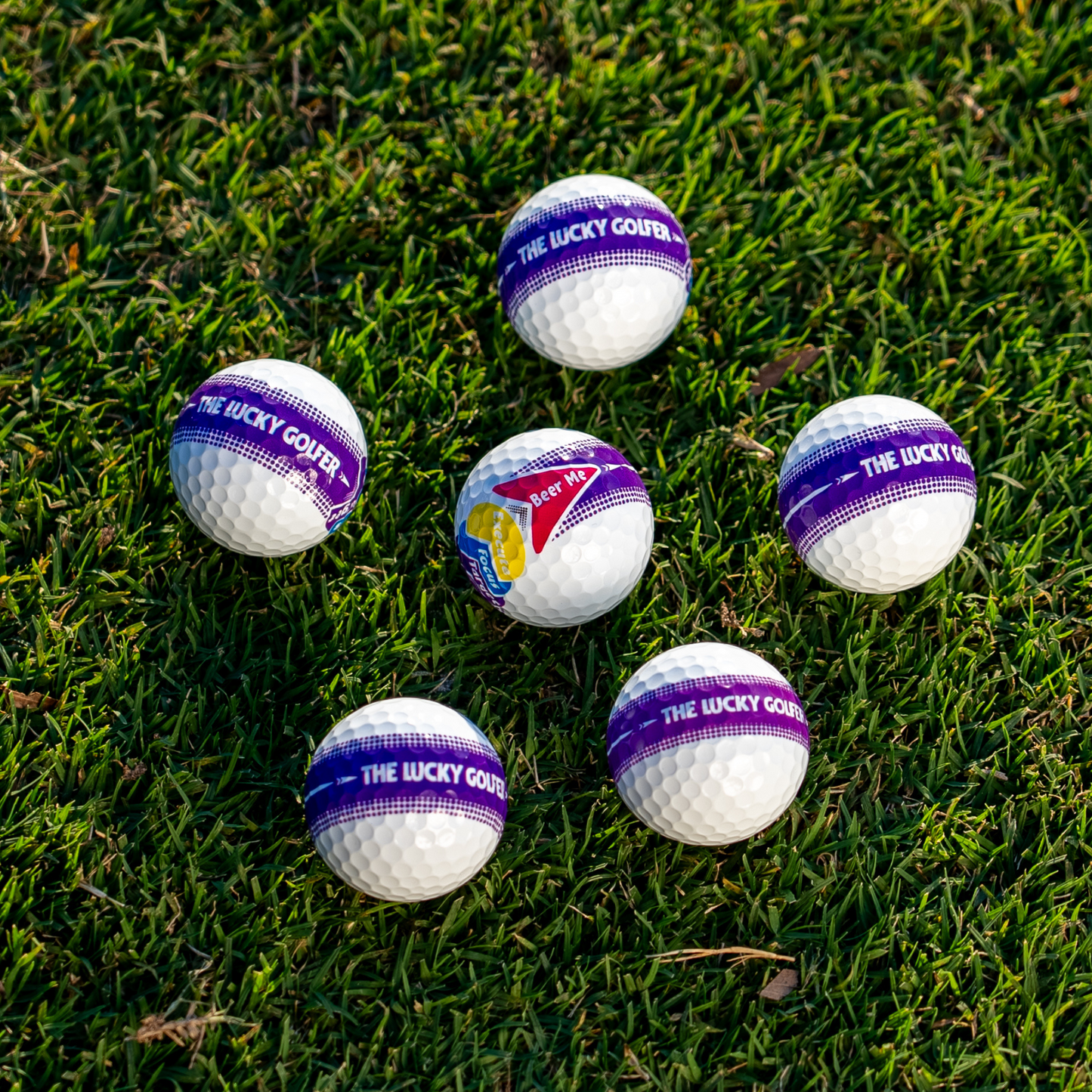 Premium 4 layer urethane golf ball with alignment design The Lucky Golfer