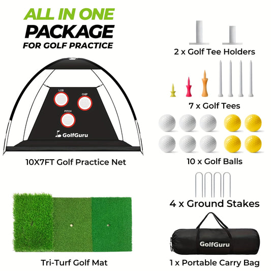 Golf Practice Net with Mat & Target